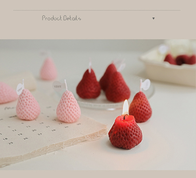 Strawberry shaped amazon luxury scented candle